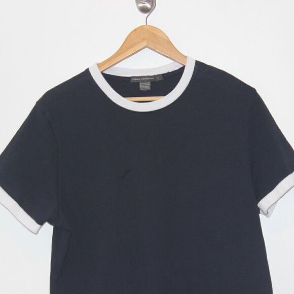 French Connection Navy Blue top Women Large - Picture 3 of 11